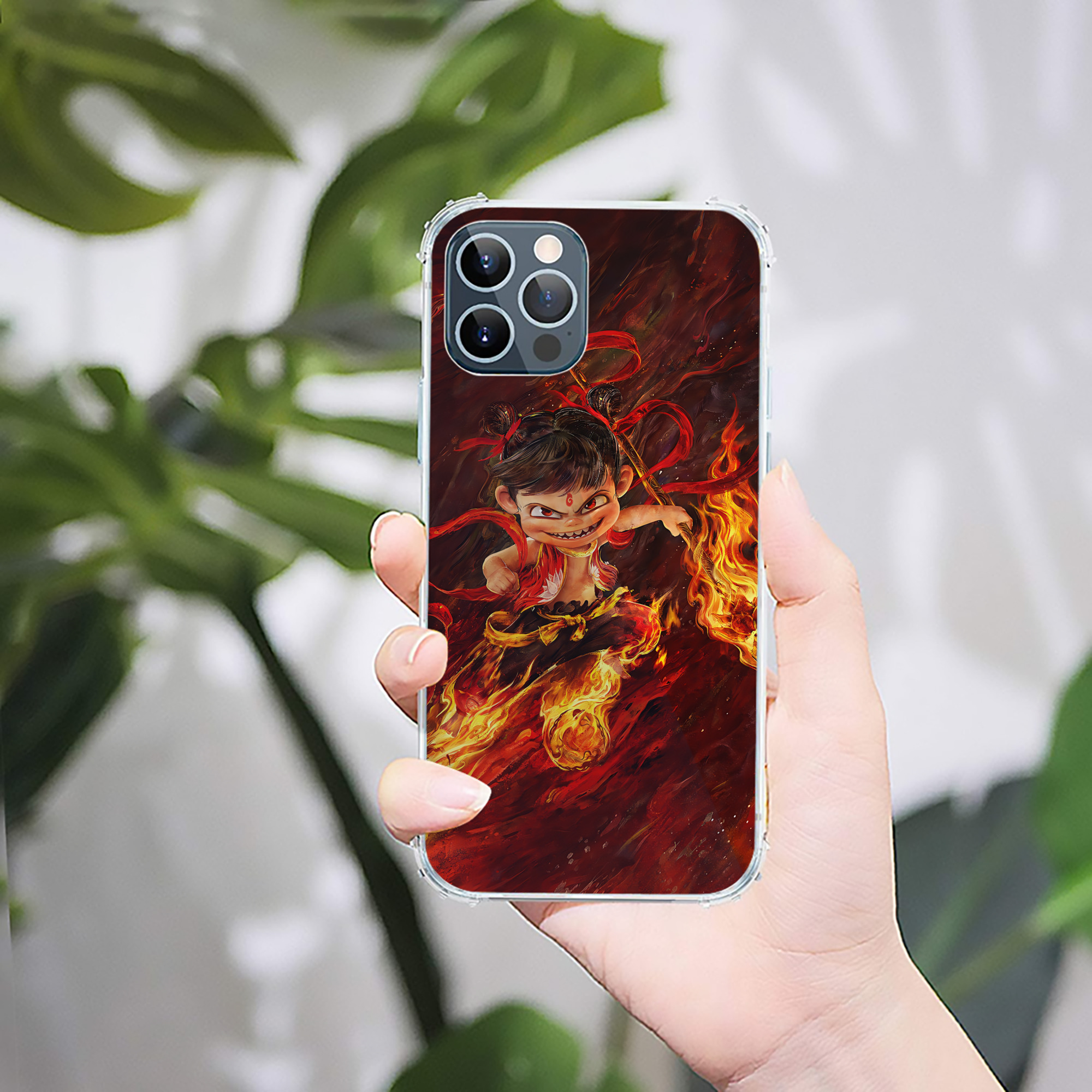 （画像用） Ne Zha 2 ナタ 魔童の大暴れ 【iPhone 12シリーズ対応】透明スマホケース（クリアソフトケース）
